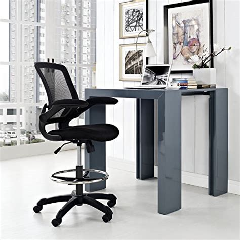 A standing desk stool, also known as a standing desk chair, is a type of seat that is often paired with a standing desk. Modway Veer Drafting Chair In Black - Reception Desk Chair ...