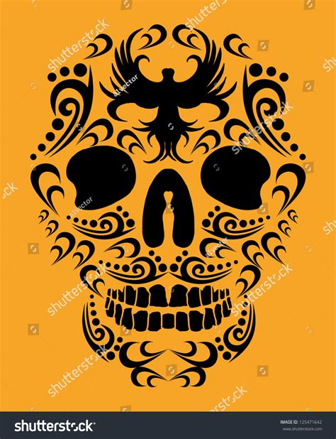 Tattoo Skull Vector Art Stock Vector Royalty Free 125471642