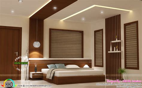 Bedroom Dining Hall And Living Interior Kerala Home Design And