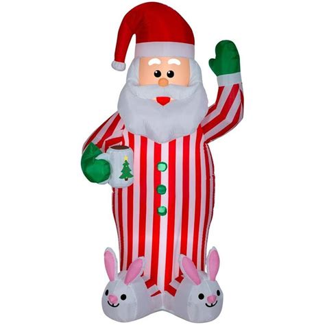 gemmy 6 9882 ft lighted santa christmas inflatable in the christmas inflatables department at