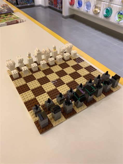 I saw some chess set posts and had to post the set I made at my Lego