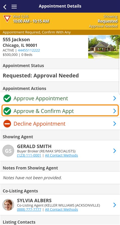 Listing Agent Accompanied Showings On Mobile Showingtime For The Mls