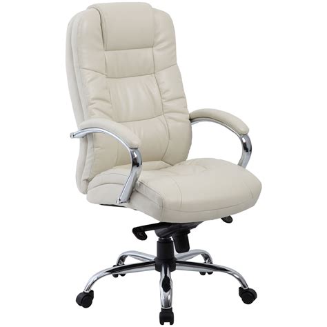 The gates genuine leather executive office chair has a robust metal framework and a solid base of polished. Verona Cream Executive Leather Office Chairs | Free UK ...