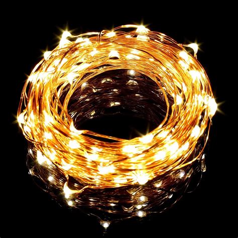 33ft10m Copper Wire Led String Lights 100 Leds Cool Warm White Blue