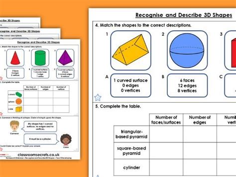 # draws one shape (a circle), a rectangle for practice, a polygon and some text, as required. Year 3 Recognise and Describe 3D Shapes Summer Block 3 ...
