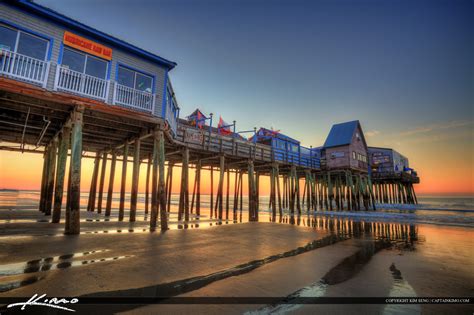 Beautiful Pier At Old Orchard Beach Maine Royal Stock Photo
