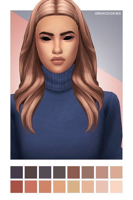 Sims 4 Ccs The Best D I A N A H A I R By Grimcookies Sims Hair