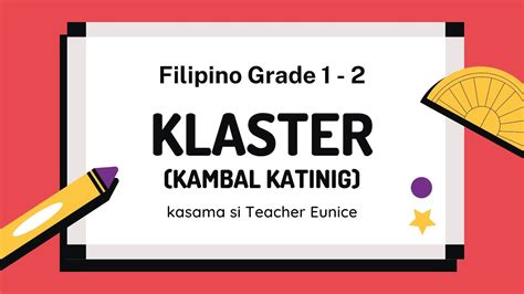 Filipino Grade 1 At 2 Klaster O Kambal Katinig Instructional