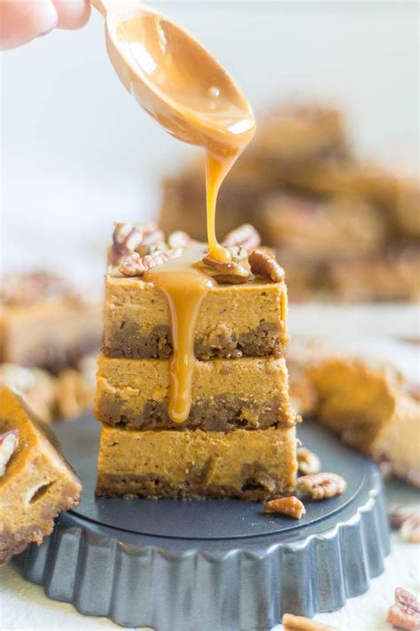 Pour into prepared baking dish and bake for 25 minutes. Pumpkin pie bars are a fun twist on a classic Thanksgiving ...