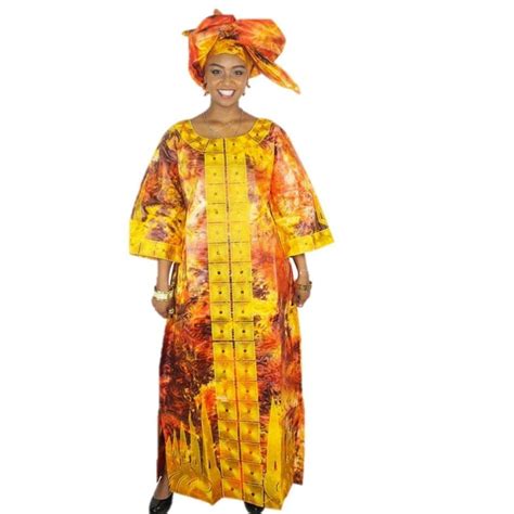 African Bazin Riche Clothing For Women Embroidery Design Long Dress