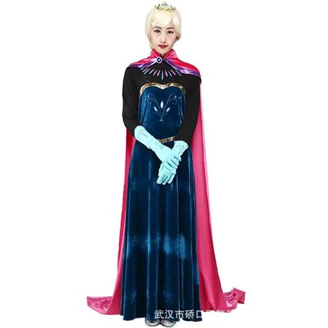 Snow Queen Anna Elsa Princess Dress Costume Adult Anna Coronation Dress Women S Halloween
