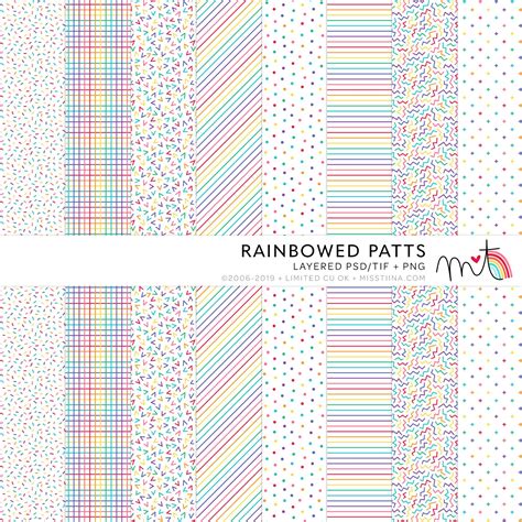 Rainbowed Patts ·cu· Miss Tiina Background Paper Pattern Pattern