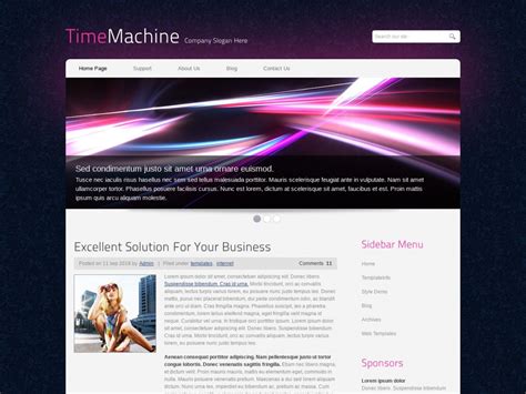 Plantilla Web Simple Gratuita Timemachine Plantillas Html Gratuitas