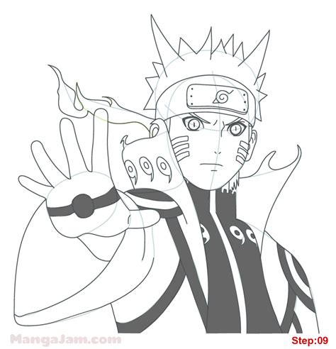 Naruto Bijuu Mode Drawing Easy Naruto Akatsuki