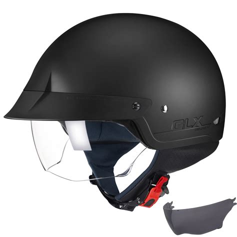 Glx M14 Cruiser Scooter Motorcycle Half Helmet With Free Tinted
