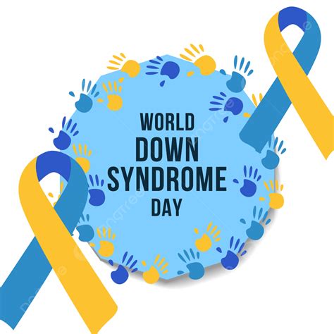 down syndrome awareness clipart hd png blue circle with hand stamp for world down syndrome day