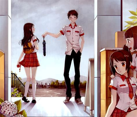2560x1080 Resolution Male Anime Character Holding Umbrella Giving To Female Character Hd