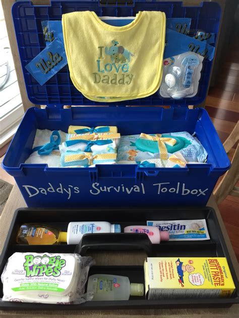 Maybe you would like to learn more about one of these? Daddy's survival toolbox | Daddy baby shower, Baby shower ...