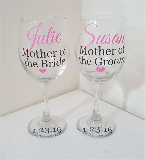 Mother Of The Bride Wine Glasses Mother Of The By Weddingsbyleann