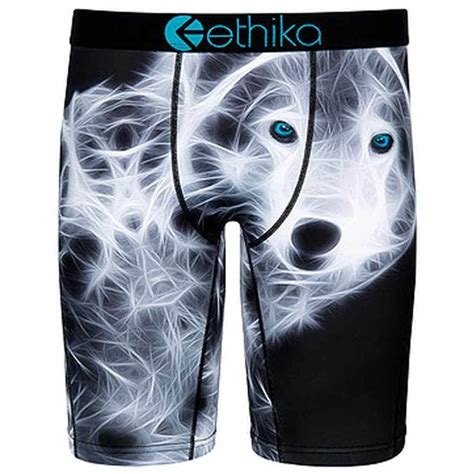 Ethika Cry Wolf Youth Boxer Ym Wolf Design Boxer Wolf