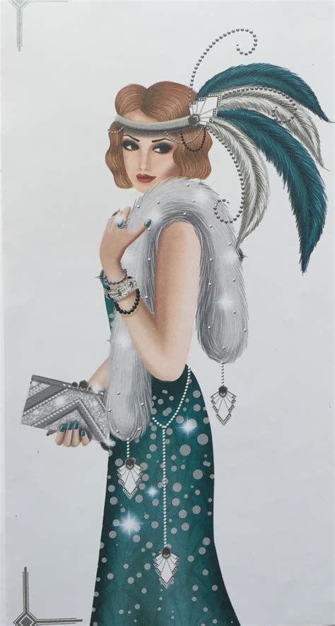 Pin By Linda Dragg On Watercolor Vintage Ladies Art Deco Fashion