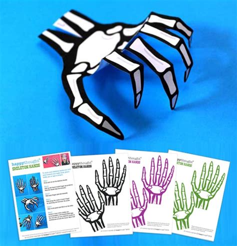 Skeleton Hand Template Perfect For Halloween Or Dressing Up For Parties