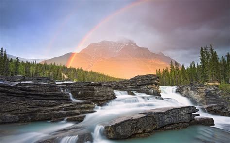 Beautiful Waterfall And Rainbow We Need Fun