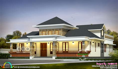 2340 Square Feet Single Floor House Rendering Kerala Home Design And