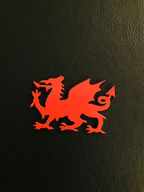 Red Metal Welsh Dragon Welsh Dragon Magnet Welsh Etsy Uk