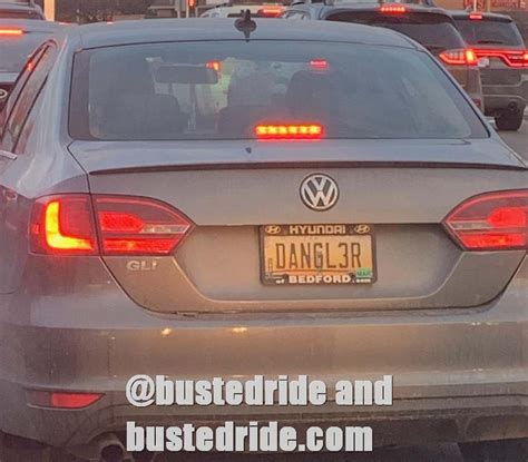 Dangl3r User Submission Vanity License Plate Busted Ride