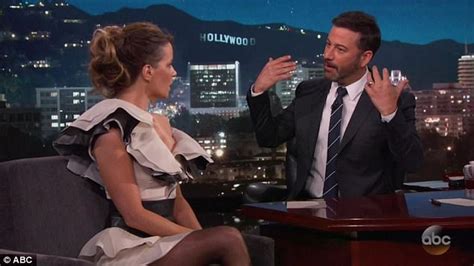 Kate Beckinsale Embarrasses Daughter Lily On Kimmel Daily Mail Online
