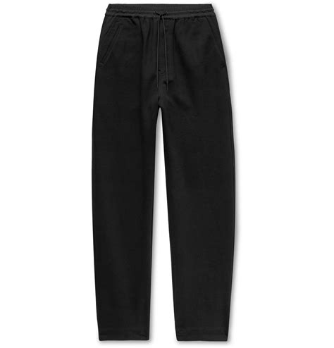 Y 3 Wide Leg Loopback Cotton Jersey Sweatpants Black Y 3