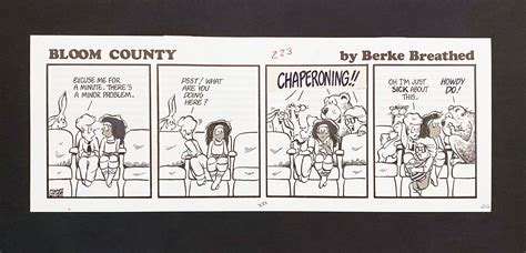 Berke Breathed Bloom County Daily Comic Strip Original Art 1978