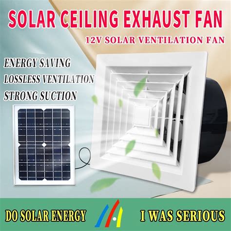 Solar Photovoltaic Integrated Ceiling Exhaust Fan Exhaust Fan