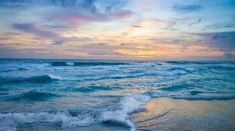 Ocean Waves During Sunset K Hd Nature Wallpapers Hd Wallpapers Id