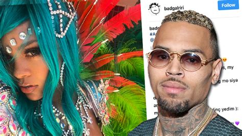 Chris Brown Has Openly Flirted With His Ex Rihanna On Instagram And Her Fans Arent Capital
