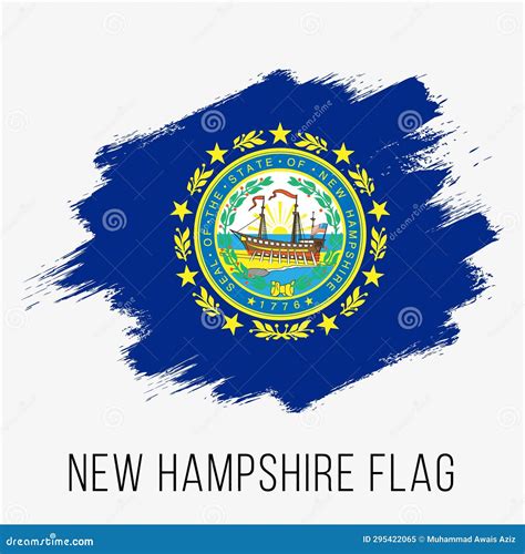 Usa State New Hampshire Vector Flag Design Template New Hampshire Flag