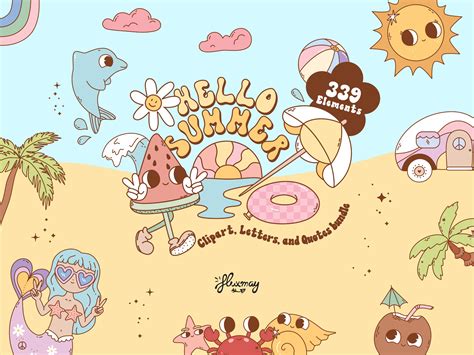 Groovy Summer Vibes Bundle Graphic By Huxmay · Creative Fabrica