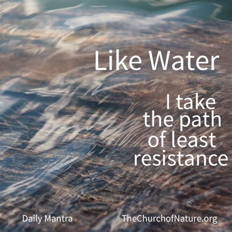 Just as water moves by taking the path of least resistance, so should an army—targeting the enemy's weakest points, never fighting uphill, and reacting to the dynamic of the situation to take the smoothest path to total. Like Water, I take the path of least resistance. Daily Mantra