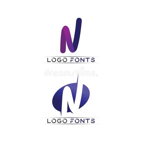 N Logo Font Company Logo Business And Letter Initial N Design Vector