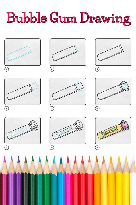 Bubble Gum Drawing Tutorial For Beginners