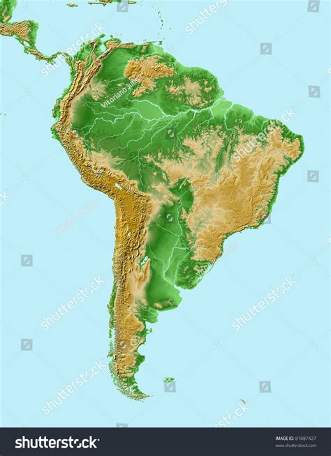 South America Relief Map