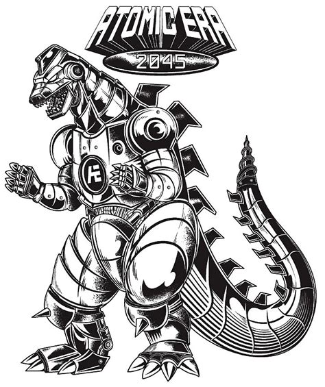All we ask is that you share your coloring work of arts in your online gallery, a social networking website, or blog. Mechagodzilla by Rahmad Kurniawan