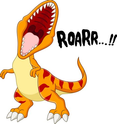 Dibujos Animados Tiranosaurio Rex Dinosaurio Rugido 5332374 Vector En
