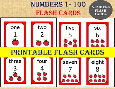 Numbers Flash Cards Numbers 1 To 20 Kindergarten Etsy In 2021