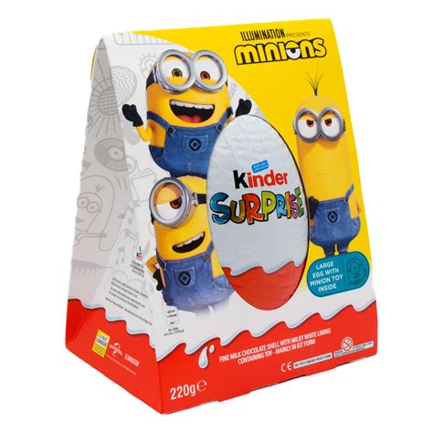 Kinder Surprise Giant Egg 220g Minions Large Egg With Exclusive Minion
