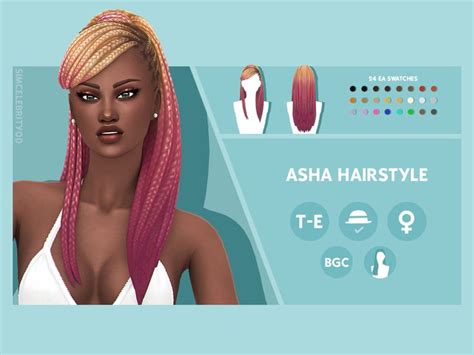 The Sims Resource Asha Hairstyle In 2022 Sims 4 Sims Sims Hair