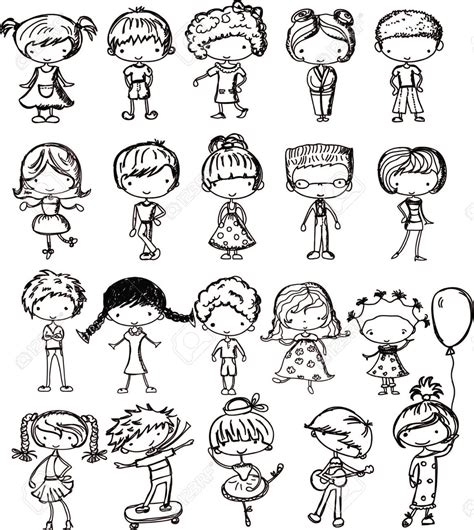 Cartoon Drawings Doodle People Drawing Cartoon Characters