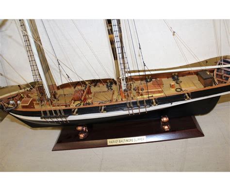 Harvey Baltimore Clipper Usa 1847 Hand Crafted 8 Cannon Tall Ship 37