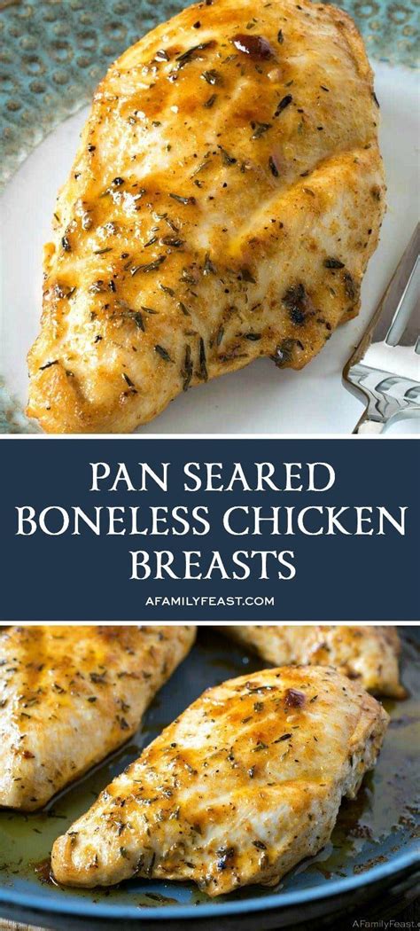 It's an excellent way to cook boneless and skinless chicken to make this pan seared chicken, make sure to use thin boneless skinless chicken breasts. Pin on ~ULTIMATE RECIPE BOARD~